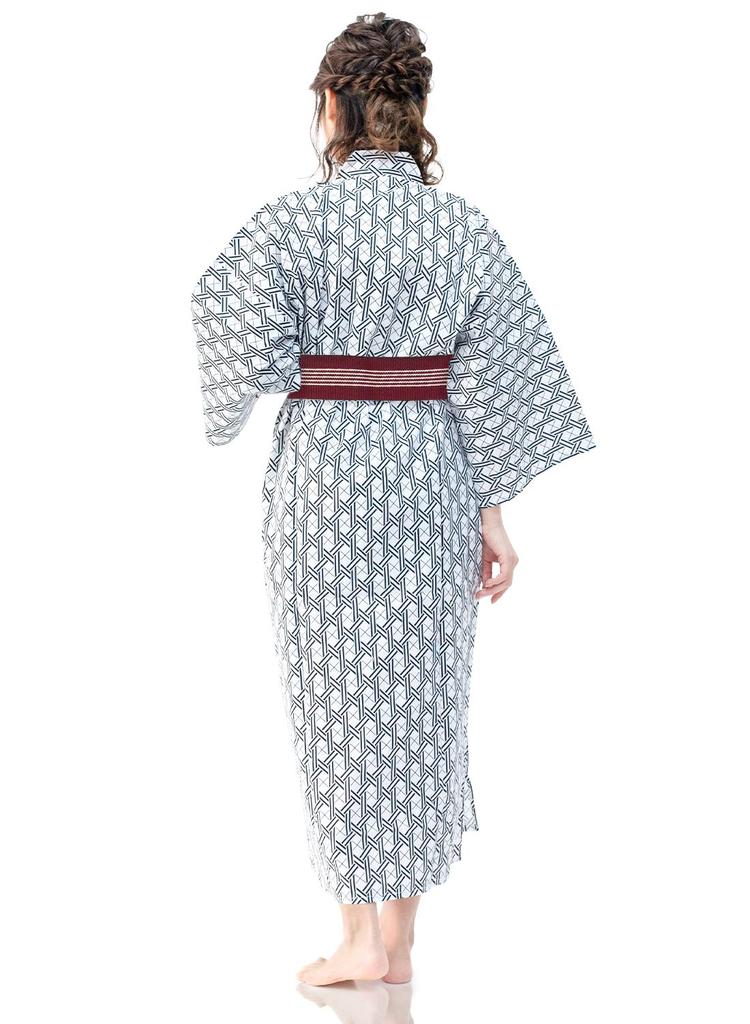 Yukata Inn set [KYOETSU] Set, Yukata, 3-piece (Inn Yukata, obi, co-lace), Women's (135, 02)