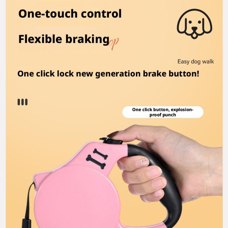 Automatic rope dog leash dog leash going out to walk the dog automatic telescopic retractor Corgi Shiba Inu