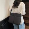 New Cotton-filled Women's Messenger Bag Trendy Texture Cotton Clothing Bag Women's Large-capacity Commuter Shoulder Bag