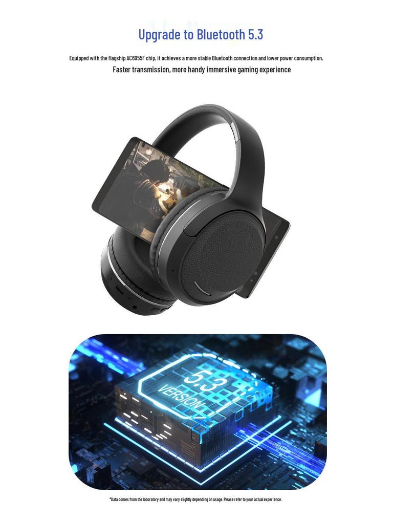 Bluetooth Headset: Foldable, Retractable, Stereo, Heavy Bass, Head-mounted Wireless Earbuds