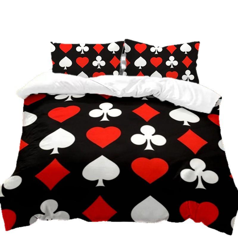 Trzyczęściowy zestaw poszwy na kołdrę Druk cyfrowy 3D Polerowana poszwa na kołdrę Prześcieradło Trzyczęściowy zestaw Niestandardowy