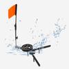 Ice Fishing Rod Tip-Up Compact Metal Poles Orange Flags Angler Tackles Accessory Portable ABS Winter Outdoor Fishing Tools