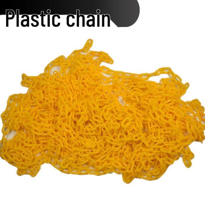 PE Traffic Safety Chain: Red/White/Yellow/Black Warning Chain for Cones, Posts, Barriers, or Clothes Drying Rack