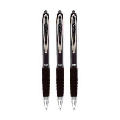 Uni-Ball Signo UMN207 0,7 mm Gelstift Schwarze Tinte Packung mit 3 Stück für geschmeidiges Schreiben zu Hause Büro Schule