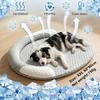 Cama Ortopédica Refrescante para Cães, Cama de Verão Respirável para Animais de Estimação com Borda Elevada, Tapete de Cama Macio Lavável para Cães e Gatos Pequenos a Médios