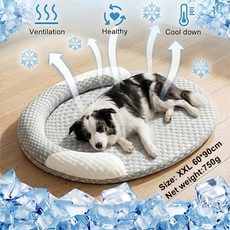 Orthopedic Cooling Dog Bed, Breathable Summer Pet Bed with Raised Edge, Soft Washable Dog Bed Mat for Small To Medium Dogs And Cats