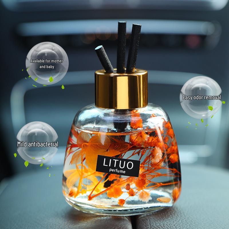 120ml Everlasting Flower Car Perfume: Long-lasting, Light Fragrance Seat Ornament for Car Interiors, Flameless Aromatherapy, Perfect for Ladies
