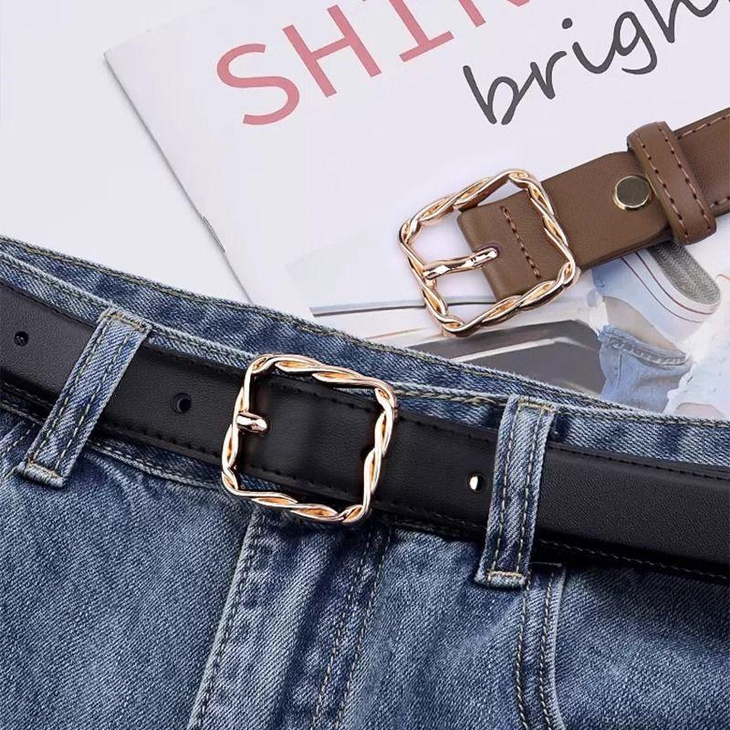 Women's 2024 Trendy Fashionable Summer Versatile Soft Cowhide Belt For Jeans
