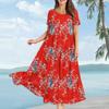 2026Y2 Floral Casual Vacation Dress Big Pendulum Medium and Long Dress Women's New Skirt