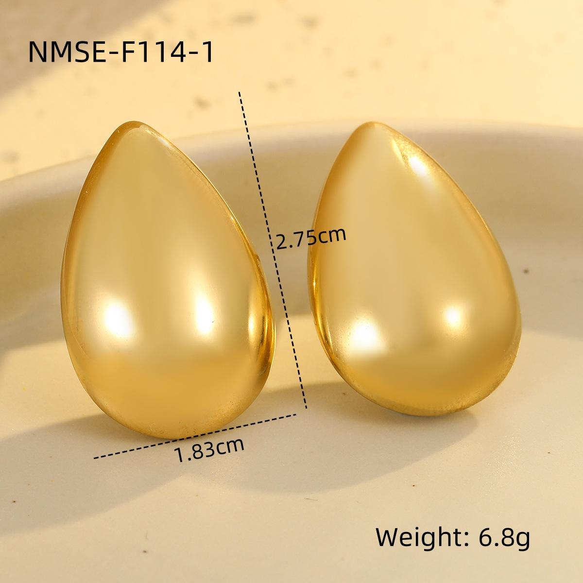 GEMCHIC Women s Minimalist Teardrop Stud Earrings 18K Gold Plated Stainless Steel Geometric Luxury Jewelry 18K