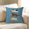 Korean Ins Cute Healing Sleeping Cats Cushion Cover Pillowcase Upholstery Sofa Throw Pillow Home Decor Pillowcas
