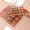 2 Layers Jewelry Storage Box Transparent Dust-proof Desktop Jewelry Case Space Saving Large Capacity Necklace Storage Case