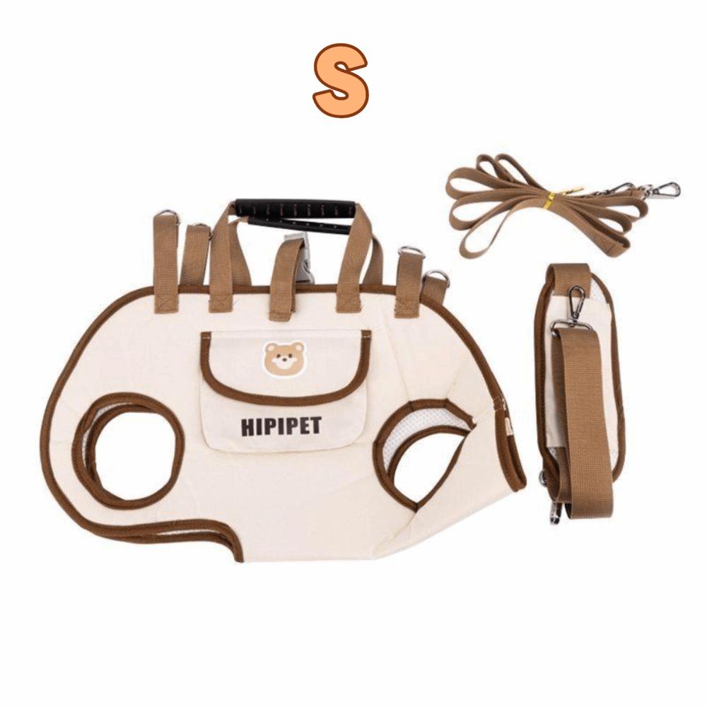 Atmungsaktiver Hunde-Geschirr-Rucksack Verstellbar Hohe Tragfähigkeit Haustierträger Tragbar Leicht zu Reinigen Zug-Rucksack Haustierbedarf