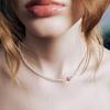 [Rosemont] Silver Pearl Necklace Selene Ra24D15J