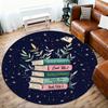 1pc books starry night Round Chair mat Area Rug - Non-Slip, Floor Mat for Office, Bedroom, and Indoor Decor c1118154