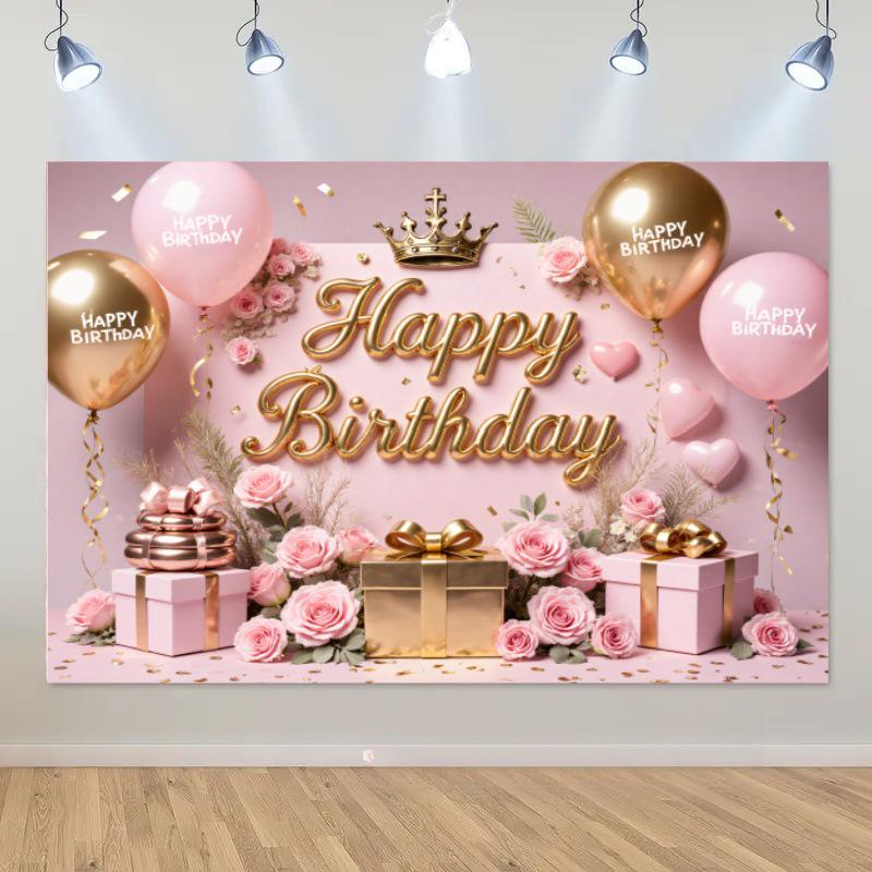 New Birthday Series Banner Background Cloth for Party Decorations