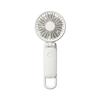 RHYTHM Handy Fan 2025 High Airflow Quiet 3WAY 5 Wind Speed Levels Compatible Carabiner Strap Included Small Portable Fan Silky Wind Mobile Light Gray