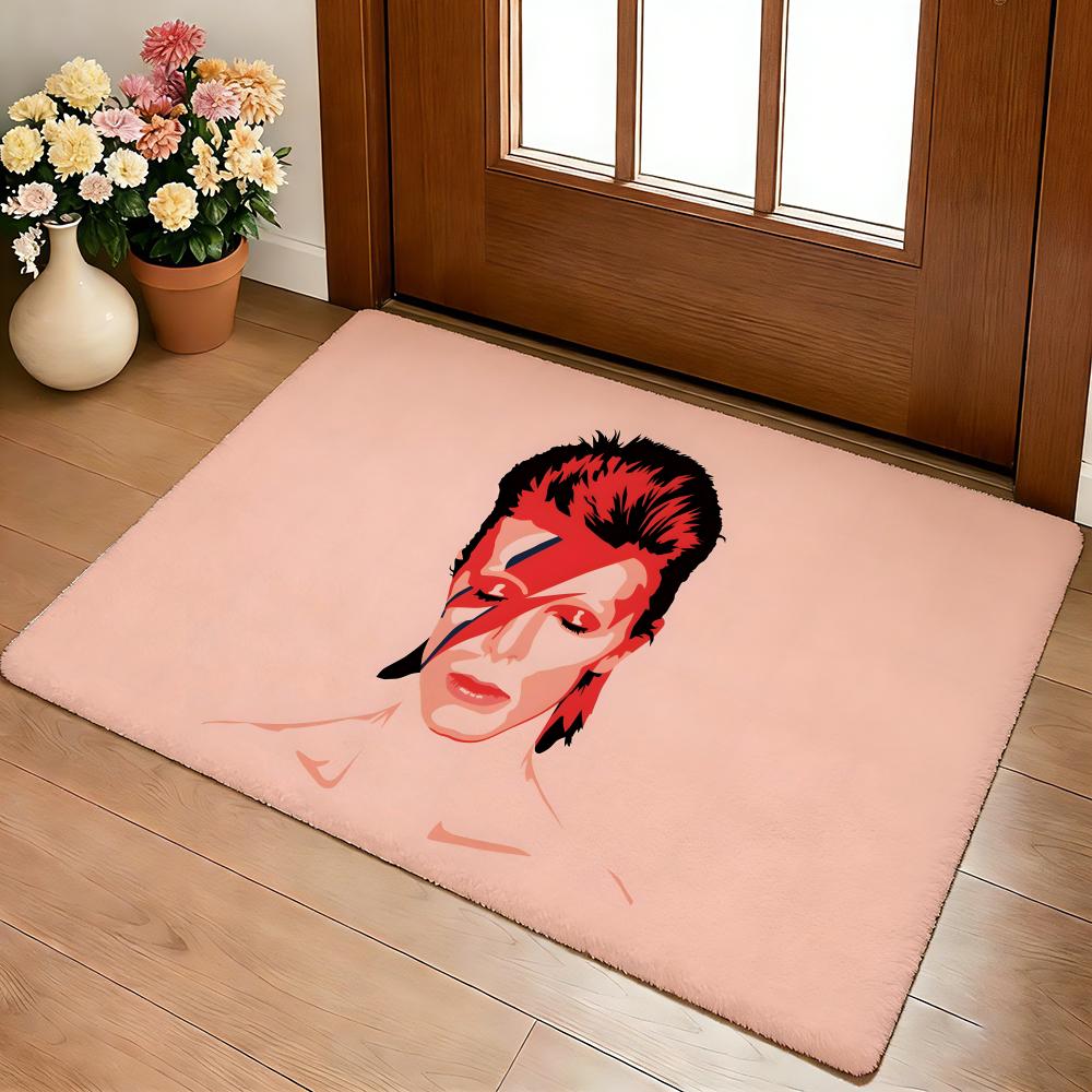 Tappetino David Bowie Living Morbido Flanella Spesso Antiscivolo per Soggiorno Camera da Letto Cucina Tappeti Decorativi