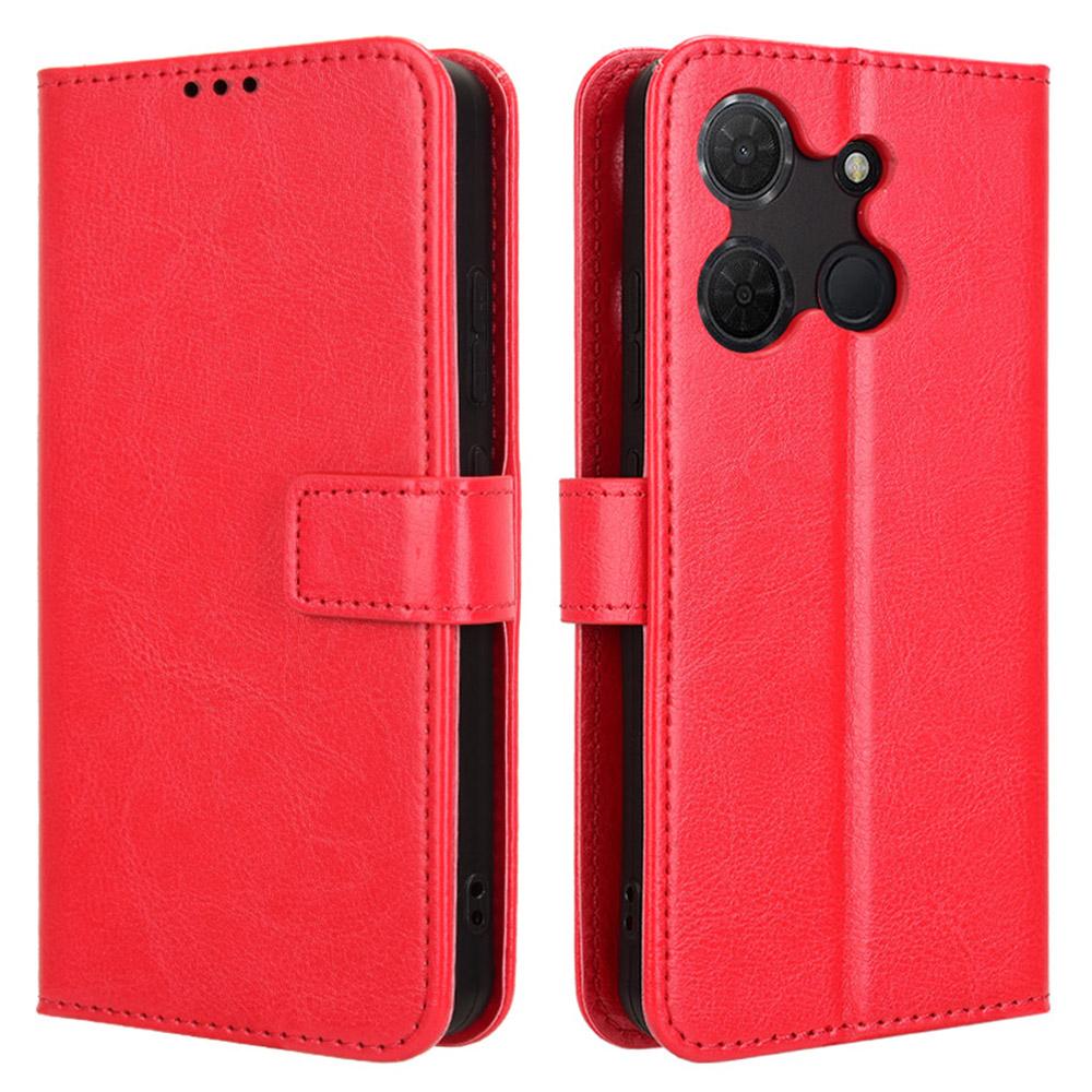 For TCL 503 Case Crazy Horse Texture PU Leather Phone Wallet Cover