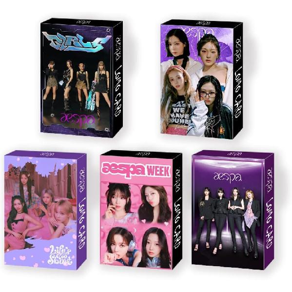 Набор из 5 упаковок/150 шт. Карточки Lomo AESPA Фотокарточки Открытка с коробкой для открыток