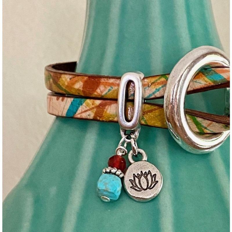 Handmade Bohemian Ring Buckle Bracelet Vintage Leather Rope Bracelet Jewelry Gift Ideas