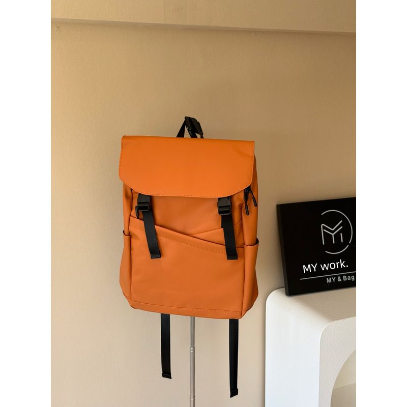 

My New Arrival Running Away from Home Backpack Bags Large Capacity Travel Work Clothing Backpack Schoolbag Computer Bag Trendy Big Bag Orange