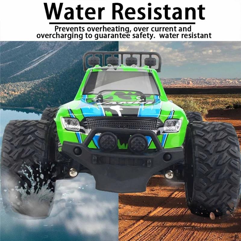1:14 Scale 2.4G RC Bigfoot Truck, 20km/h High Speed Off-Road Crawler with PVC Anti-Crash Shell for Kids