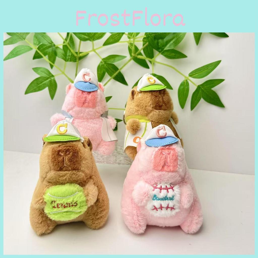 Baseball Plush Capybara Toy With Pp Cotton Filling For Home Decor Office And
