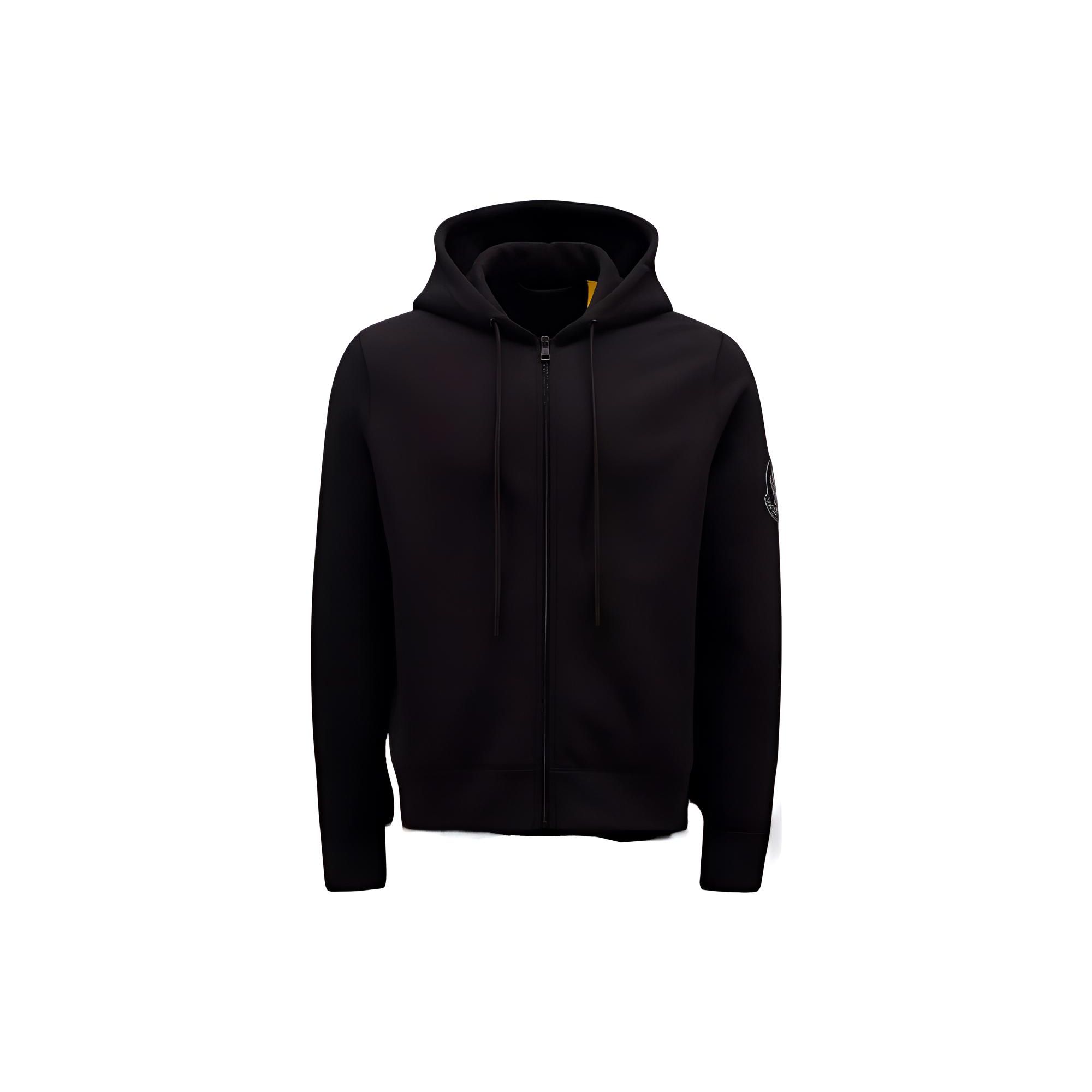 Moncler Effen Kleur Logo Capuchonjas Heren jassen Zwart H20928G00010809KX999 M