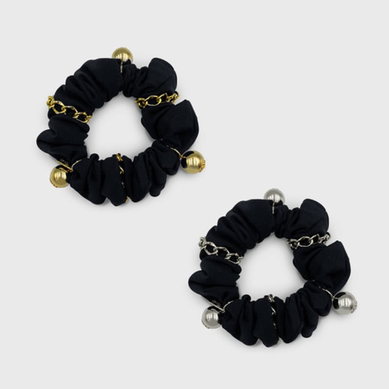 Jean Paul Clarisse Chain Metal Ball Scrunchie LFPT0772