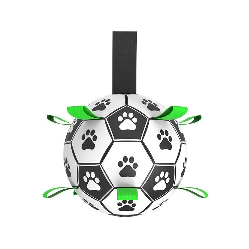 Dog Soccer Ball with Straps, Interactive Fetch & Tug Toy for Medium Dogs, Outdoor Herding & Water Toy (WHITE,XS(old)) белый