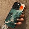 Landscape Painting Laser Matte Case for iPhone 16 15 14 13 12 11 Pro Max XS X XR Plus - Anti-Scratch, Shockproof, Slim Fit Cover