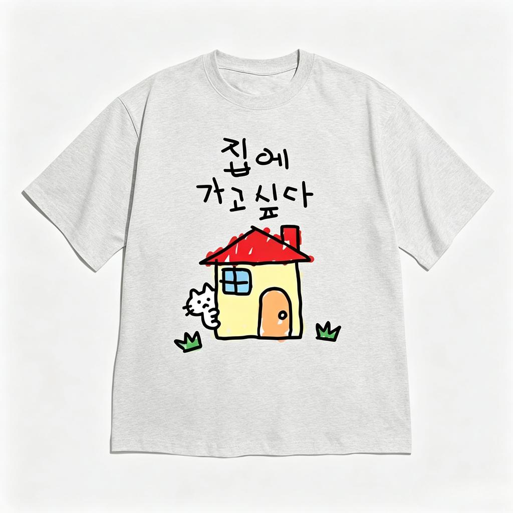 Korean Style Tshirt Shortsleeved Funny I Want To Go Home Quote Tee Cute Minimalist Casual Streetwear Top For Unisex And Unisex