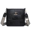 Stitching Women's Bag PU Shoulder Bag Bucket Bag