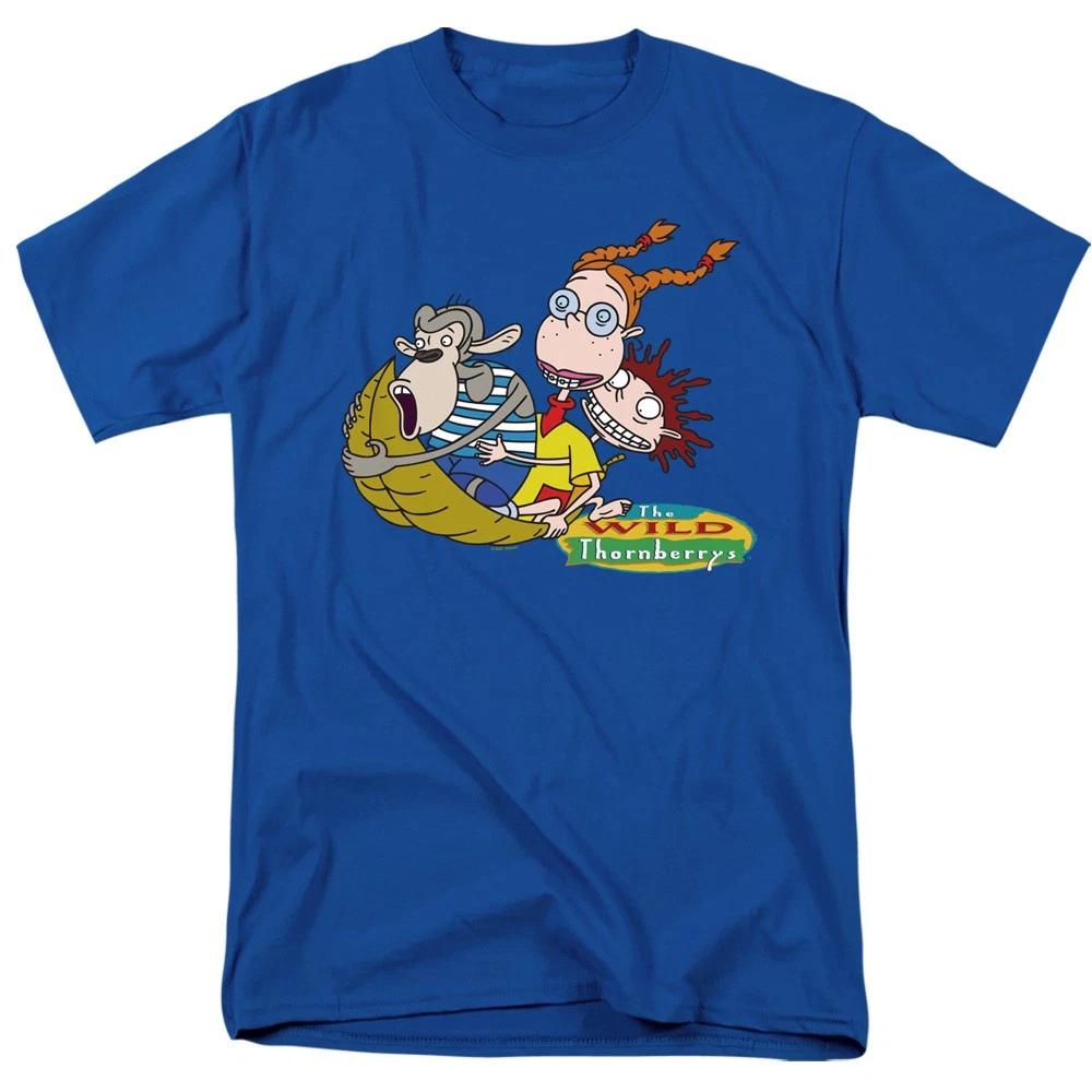 The Wild Thornberrys Eliza, Darwin, Donny On Leaf Unisex Children s T-shirt Blue 120