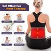 Cordless Lumbar Heating Pad 3 Heating & Vibration Modes Lower Back Massager Rechargeable Red Light Therapy Lumbar Support Belt