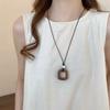 Bohemian ceramic color beaded starfish necklace women's retro ethnic style woven rope long sweater chain accessories