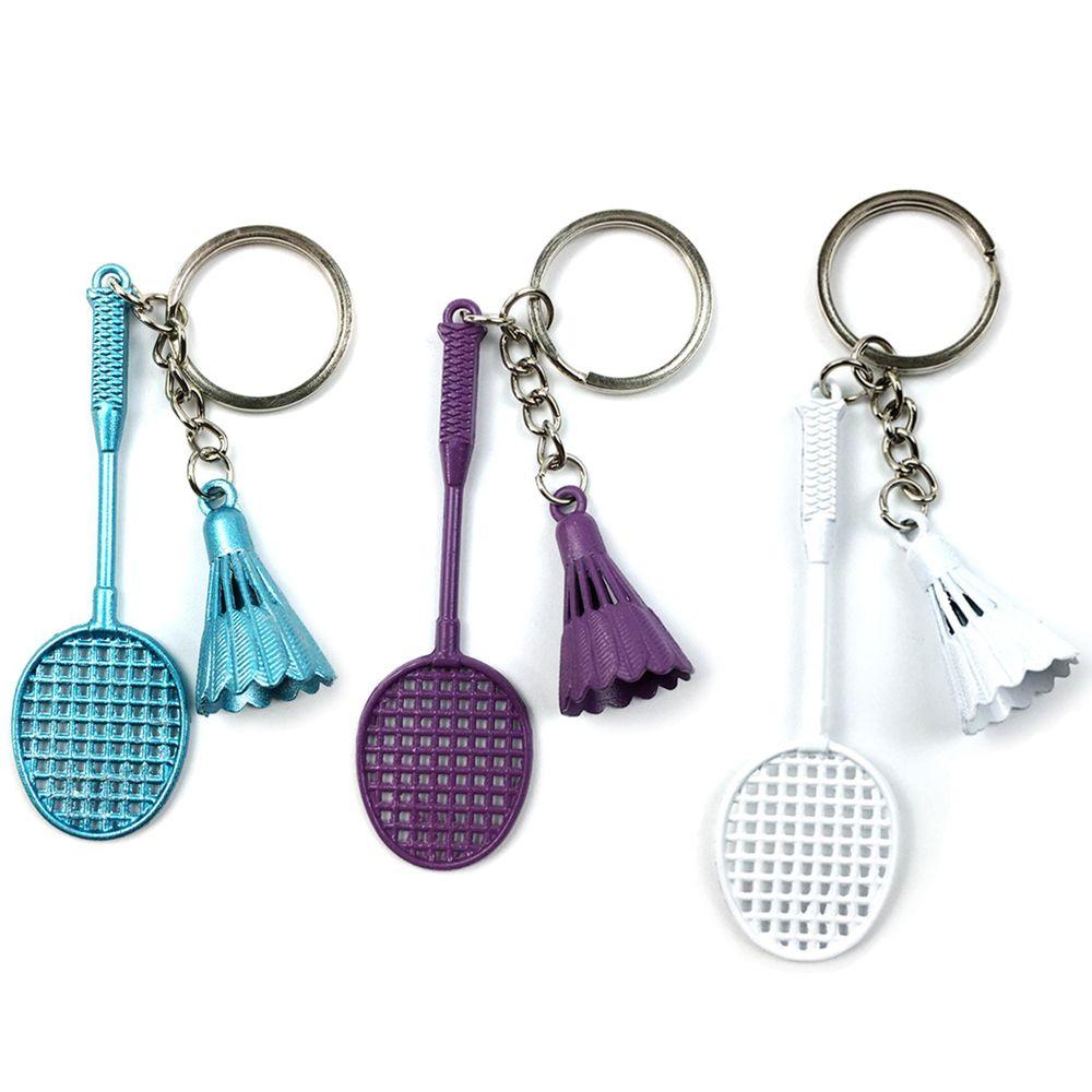 

Брелок для ключей с подвеской в виде бадминтона ручной работы, спортивный брелок для ключей с ракеткой для бадминтона, автомобильный брелок для ключей