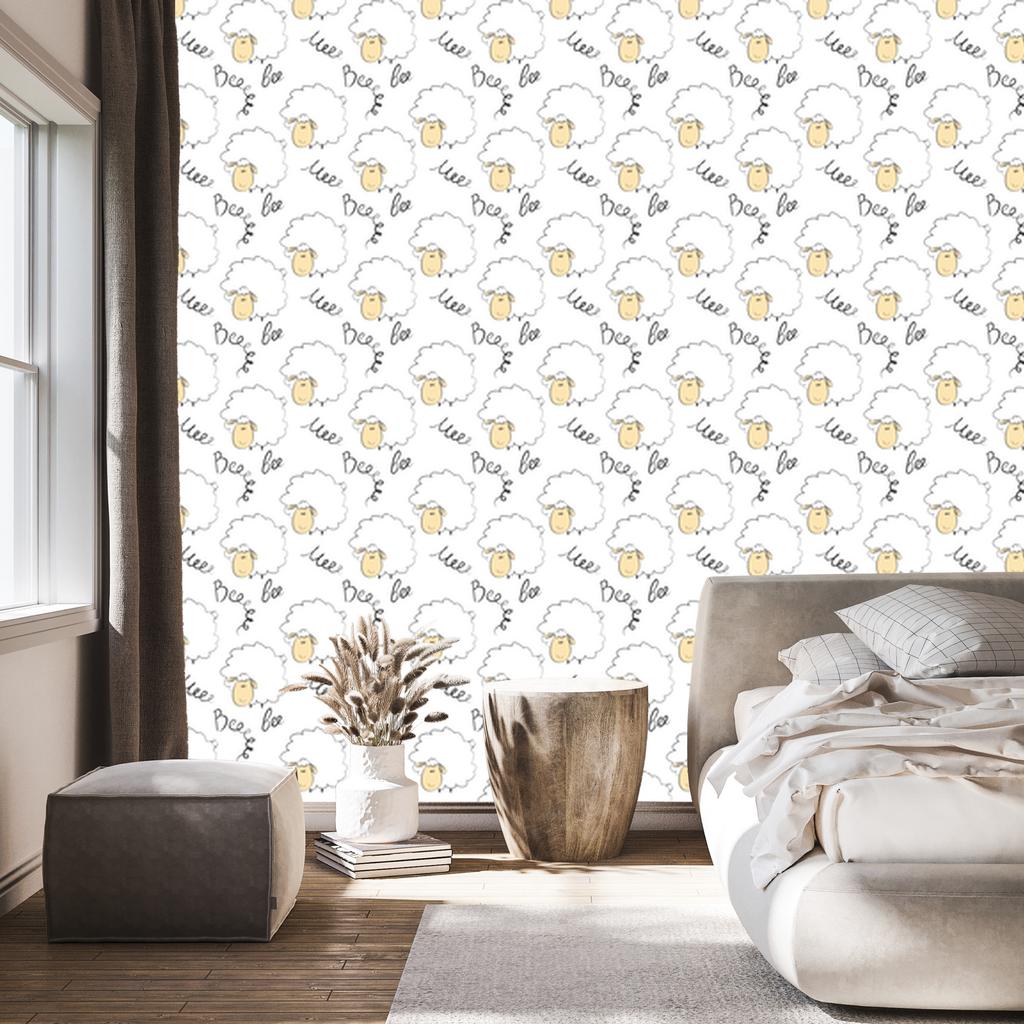 Cute Sheep Wallpaper for Living Room and Bedroom 50x1000