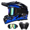Dot Certified Children's Motorcycle Helmets Suitable for Off-Road Street Riding Mountain Bikes Helmet with Goggles and Gloves