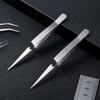 Minatee 3 Pieces Reverse Tweezers for Crafting Cross Locking Electronics Tweezers Reverse Action Forceps Tension Stainless Steel Craft Jewelry