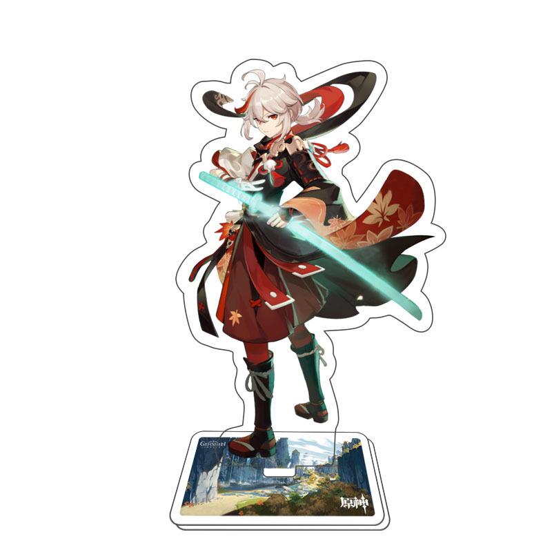 Game Genshin Impact Figure Stand Model Toy 15cm Keqing Shen He Arataki Itto Acrylic Action Plate Desk Decoration Gift