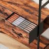 6-in-1 Entryway Unit with Coat Rack, Shelf, 2 Drawers and 10 Hooks, 80x30x180cm, Rustic Brown