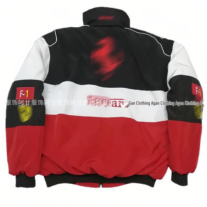 Retro F1 Embroidery Racing Windbreaker: Unisex Spring Biker Jacket