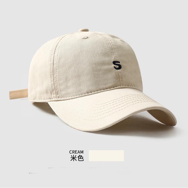 New Hat Women's Fashion Trendy Brand Versatile S Embroidery Baseball Cap Casual Wide Brim Cap Men