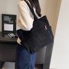 Damen Retro Schultertasche Cord Multi-funktionale Handtasche Große Kapazität Studenten Schulter Pendler Tragetasche Für die Arbeit