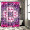 Kaleidoscope Shower Curtain Waterproof Printed Bathroom Decor Pink Blue White Skins Pattern 180x243cm