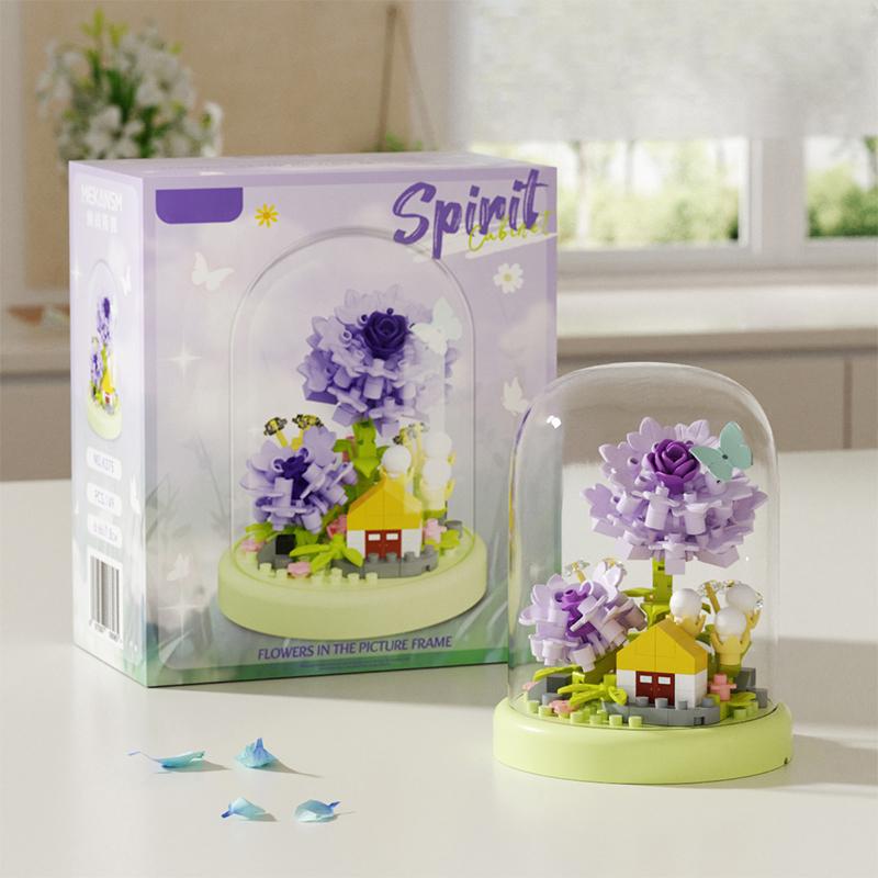 Building Blocks Assembling Toys Eternal Flowers Roses Sunflowers Ornaments for Girls Gifts for Desktop Ornaments