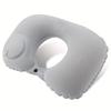 Car Portable Neck Protection U-shaped Compression Inflatable Pillow, Outdoor Nap, Camping, Travel Flocking PVC Airplane Pillow