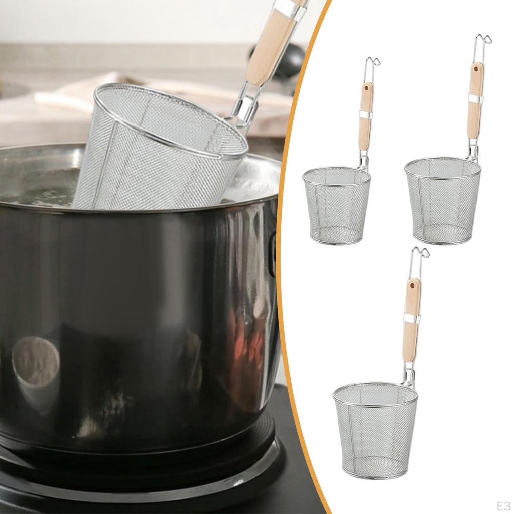 Basket with Handle And Hanging Hole, Pasta Strainer, Mesh for Draining